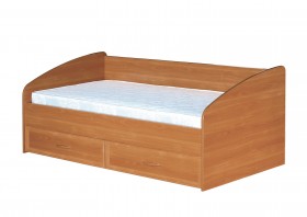 Кровать с ящиками с задней спинкой 900-1 без матраса Вишня Оксфорд в Вологде - vologda.katalogmebeli.com | фото 1