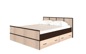 Кровать Сакура с настилом и ящиками 1,4 (Венге/Лоредо) в Вологде - vologda.katalogmebeli.com | фото