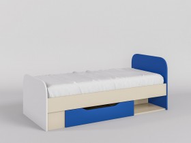 Кровать Скай 1650х750 (Синий/Белый/корпус Клен) в Вологде - vologda.katalogmebeli.com | фото