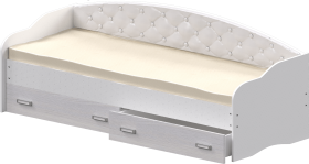 Кровать Софа-8 с мягкой спинкой (900х1900) Белый в Вологде - vologda.katalogmebeli.com | фото