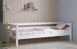 Кровать Соня Вариант 2 с задней защитой Белый полупрозрачный в Вологде - vologda.katalogmebeli.com | фото