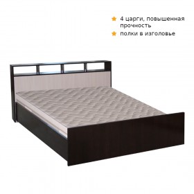 Кровать ТРОЯ 1200 Венге-Дуб бел. в Вологде - vologda.katalogmebeli.com | фото
