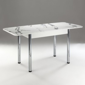 Кухонный стол 1100*700/400 ф 2 Пластик, мрамор белый в Вологде - vologda.katalogmebeli.com | фото 2