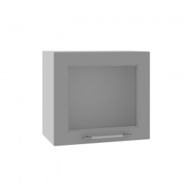 Квадро ВПГС 500 шкаф верхний горизонтальный со стеклом высокий (Железо/корпус Серый) в Вологде - vologda.katalogmebeli.com | фото