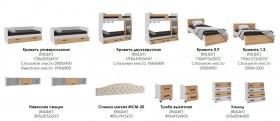 Лючия кровать 0,9 белый/ателье светлое в Вологде - vologda.katalogmebeli.com | фото 2
