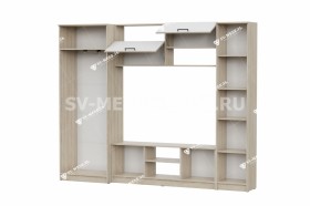 Мебель для гостиной МГС 3 Исполнение 1 Дуб Сонома / Белый в Вологде - vologda.katalogmebeli.com | фото 3