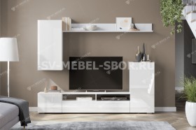 Мебель для гостиной МГС 4 (Белый/Белый глянец) в Вологде - vologda.katalogmebeli.com | фото