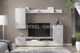 Мебель для гостиной МГС 4 (Белый/Цемент светлый) в Вологде - vologda.katalogmebeli.com | фото 1