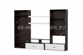 Мебель для гостиной МГС 7 Исполнение 1 Дуб Венге/Белый глянец в Вологде - vologda.katalogmebeli.com | фото