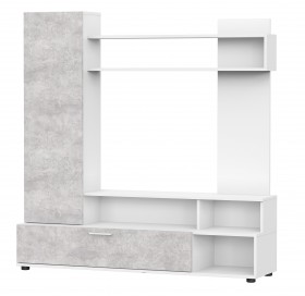 Мебель для гостиной "МГС 9" Белый / Цемент светлый в Вологде - vologda.katalogmebeli.com | фото
