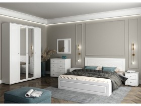 Модульная спальня Барселона (Белый/Белый глянец) в Вологде - vologda.katalogmebeli.com | фото 1