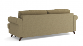 Оливер / диван - кровать 3-х местн. (еврокнижка) (велюр велутто коричневый 23 в Вологде - vologda.katalogmebeli.com | фото 2