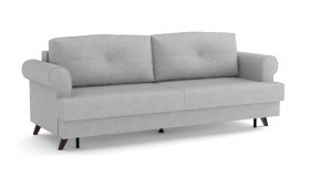 Оливер / диван - кровать 3-х местн. (еврокнижка) (велюр велутто серебряный 52 в Вологде - vologda.katalogmebeli.com | фото
