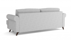 Оливер / диван - кровать 3-х местн. (еврокнижка) (велюр велутто серебряный 52 в Вологде - vologda.katalogmebeli.com | фото 3
