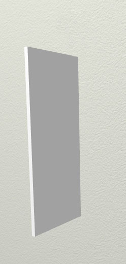 Панель торцевая П Капля (для шкафа верхнего) Белый в Вологде - vologda.katalogmebeli.com | фото