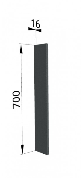 Панель торцевая ПТ 400 Квадро (для шкафа торцевого верхнего) Железо в Вологде - vologda.katalogmebeli.com | фото