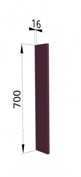 Панель торцевая ПТ 400 Квадро (для шкафа торцевого верхнего) Виноград в Вологде - vologda.katalogmebeli.com | фото