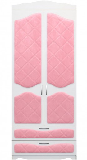 Шкаф 2-х створчатый с ящиками серии Иллюзия 36 Светло-розовый в Вологде - vologda.katalogmebeli.com | фото