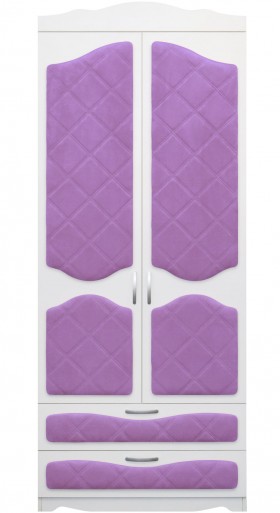 Шкаф 2-х створчатый с ящиками серии Иллюзия 67 Светло-фиолетовый в Вологде - vologda.katalogmebeli.com | фото
