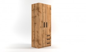 Шкаф 2-х створчатый с ящиками Шервуд (Дуб Вотан) в Вологде - vologda.katalogmebeli.com | фото
