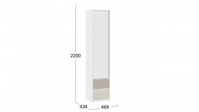 Шкаф для белья комбинированный «Сканди» Дуб Гарден/Белый/Глиняный серый в Вологде - vologda.katalogmebeli.com | фото 3