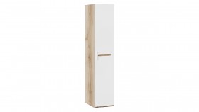 Шкаф для белья с 1-ой дверью «Фьюжн» Дуб Делано/Белый глянец в Вологде - vologda.katalogmebeli.com | фото