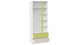 Шкаф для одежды комбинированный «Сканди» Дуб Гарден/Белый/Зеленый в Вологде - vologda.katalogmebeli.com | фото 3