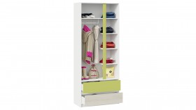 Шкаф для одежды комбинированный «Сканди» Дуб Гарден/Белый/Зеленый в Вологде - vologda.katalogmebeli.com | фото 4