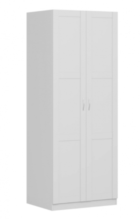 Шкаф двухдверный Пегас сборный белый в Вологде - vologda.katalogmebeli.com | фото