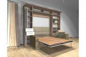 Шкаф-кровать с диваном Каролина в Вологде - vologda.katalogmebeli.com | фото 3