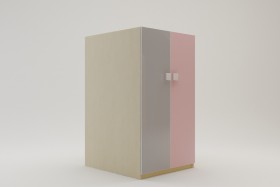 Шкаф под кровать второго яруса Грэйси (Розовый/Серый/корпус Клен) в Вологде - vologda.katalogmebeli.com | фото 2
