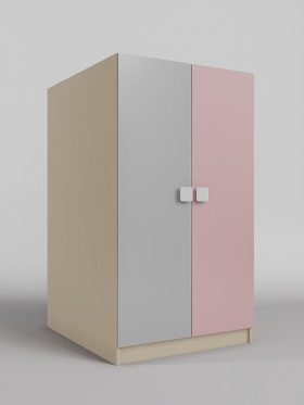 Шкаф под кровать второго яруса Грэйси (Розовый/Серый/корпус Клен) в Вологде - vologda.katalogmebeli.com | фото 1