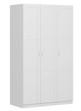 Шкаф трехдверный Пегас сборный белый в Вологде - vologda.katalogmebeli.com | фото