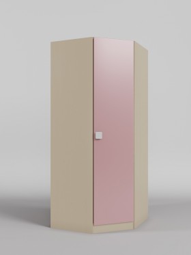 Шкаф угловой (угловая секция) Грэйси (Розовый/корпус Клен) в Вологде - vologda.katalogmebeli.com | фото
