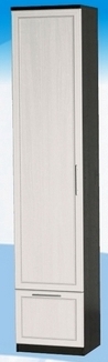 Шкаф высокий с ящиком ДЛЯ ГОСТИНОЙ ШВЯ-450 Венге/Дуб выбеленный в Вологде - vologda.katalogmebeli.com | фото