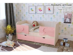Соня Кровать детская 2 ящика 1.8 Розовый глянец в Вологде - vologda.katalogmebeli.com | фото