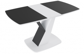 Стол обеденный «Гарда» Тип 1 (Белый/Стекло матовое черный графит) в Вологде - vologda.katalogmebeli.com | фото 5
