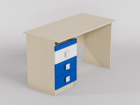 Стол (прямая столешница) Скай люкс (Синий/Белый/корпус Клен) в Вологде - vologda.katalogmebeli.com | фото
