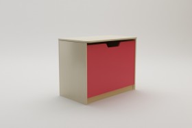 Ящик для игрушек Бэрри (Бежевый/Красный/корпус Клен) в Вологде - vologda.katalogmebeli.com | фото
